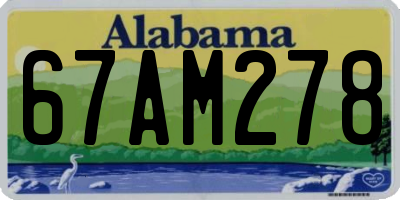 AL license plate 67AM278