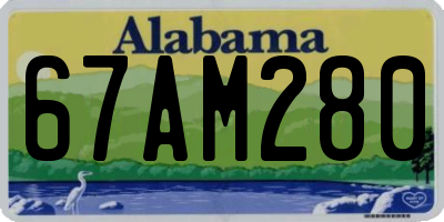 AL license plate 67AM280