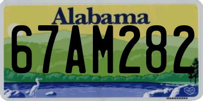 AL license plate 67AM282