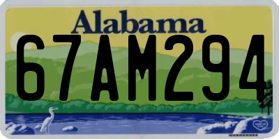 AL license plate 67AM294