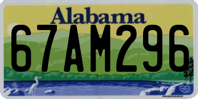 AL license plate 67AM296