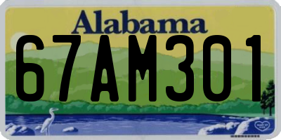 AL license plate 67AM301