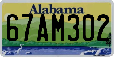 AL license plate 67AM302