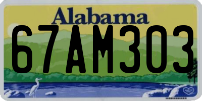 AL license plate 67AM303