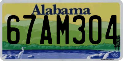 AL license plate 67AM304