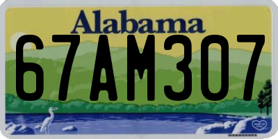 AL license plate 67AM307