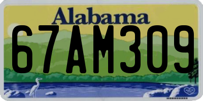 AL license plate 67AM309