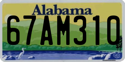 AL license plate 67AM310