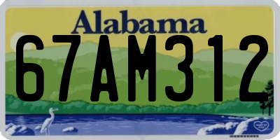 AL license plate 67AM312