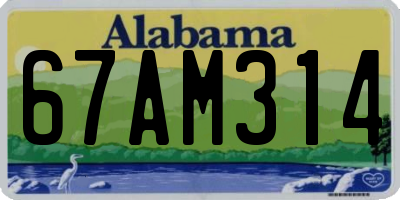 AL license plate 67AM314