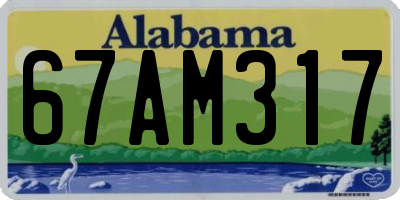 AL license plate 67AM317