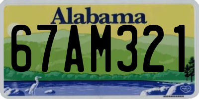 AL license plate 67AM321