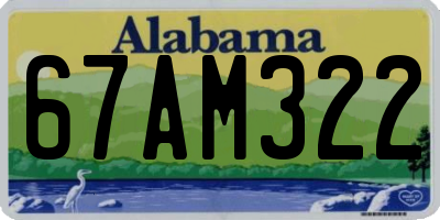 AL license plate 67AM322