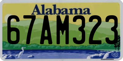AL license plate 67AM323