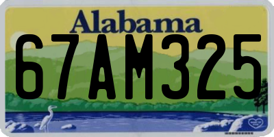 AL license plate 67AM325