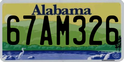 AL license plate 67AM326