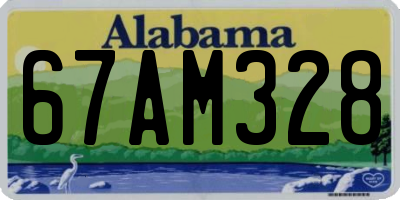AL license plate 67AM328