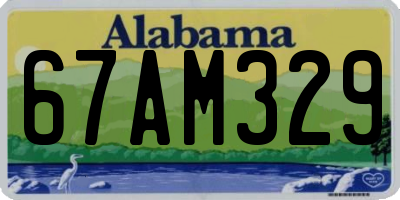 AL license plate 67AM329