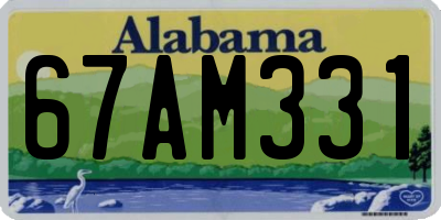 AL license plate 67AM331