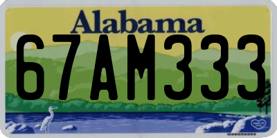 AL license plate 67AM333