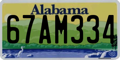 AL license plate 67AM334