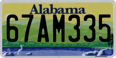 AL license plate 67AM335