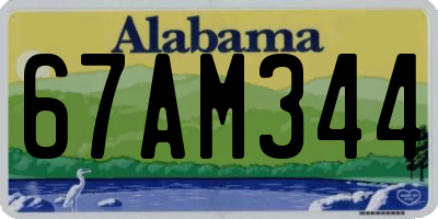 AL license plate 67AM344