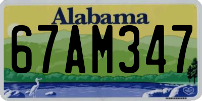AL license plate 67AM347