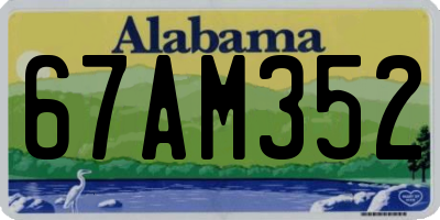 AL license plate 67AM352
