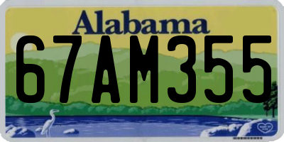 AL license plate 67AM355