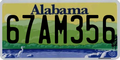 AL license plate 67AM356