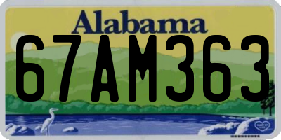 AL license plate 67AM363