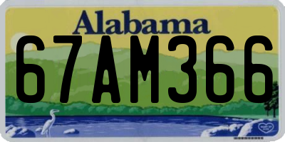 AL license plate 67AM366