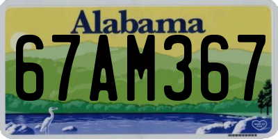 AL license plate 67AM367