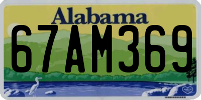 AL license plate 67AM369