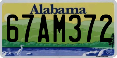 AL license plate 67AM372