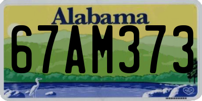 AL license plate 67AM373