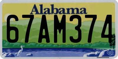 AL license plate 67AM374