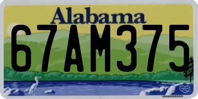 AL license plate 67AM375