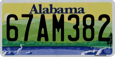 AL license plate 67AM382