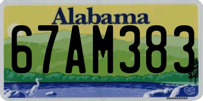 AL license plate 67AM383
