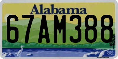 AL license plate 67AM388