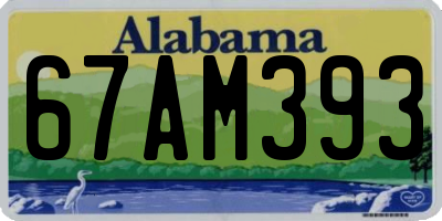 AL license plate 67AM393
