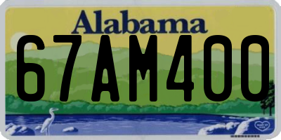 AL license plate 67AM400