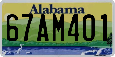 AL license plate 67AM401