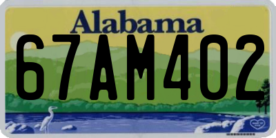 AL license plate 67AM402