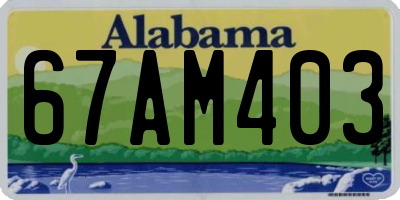 AL license plate 67AM403