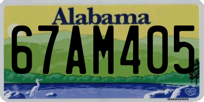 AL license plate 67AM405