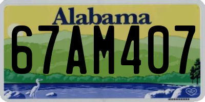 AL license plate 67AM407