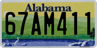 AL license plate 67AM411